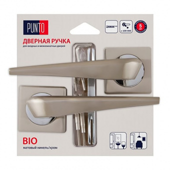 Ручка раздельная BIO ZQ/HD SN/CP-3 матовый никель/хром