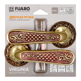 Ручка Fuaro раздельная VIRGINIA SM/HD RB-10 французское золото